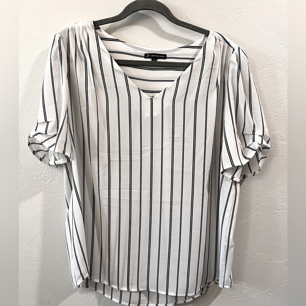 Striped Blouse with Puff Sleeves